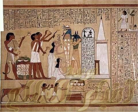 طقوس دفن الموتي عند القدماء المصريين .