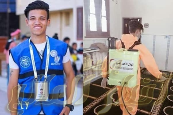 طالب مسيحي يترك الاحتفال بـ «عيد القيامة» لتعقيم المساجد بقنا.
